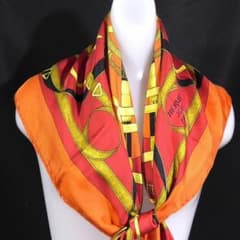 エルメス HERMES 大判スカーフ カレ90 シルク100% D603