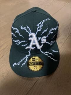 【海外限定】NEW ERA 59FIFTY アスレチックス 稲妻 キャップのサムネイル