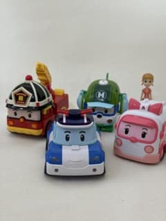 ロボカーポリー 変形ロボ4体+1セット ポリー ロイ アンバー ヘリー ジンのサムネイル