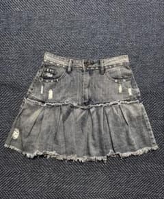 SHEIN デニムプリーツミニスカート Mサイズのサムネイル
