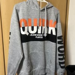 クイック ワード プリント パーカー グレーのサムネイル