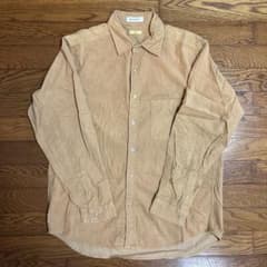 THE SHOP TK HugCot ベージュ コーデュロイ長袖シャツのサムネイル