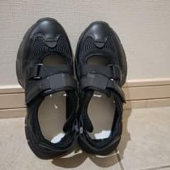 レディース スポーツサンダル 厚底 ブラックのサムネイル