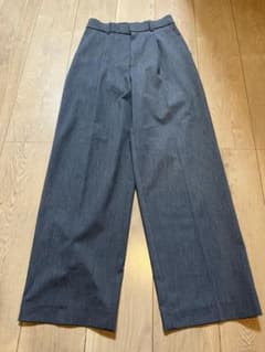 ワイドタックパンツ 標準丈　グレー xsのサムネイル