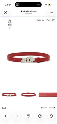 AFB LOGO BUCKLE BELT 赤のサムネイル