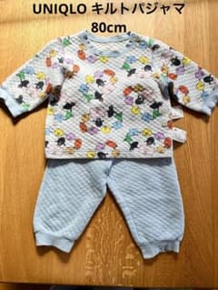 UNIQLO キルトパジャマ　80cm バーバパパのサムネイル