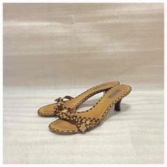 ルイ ヴィトン ダミエ リボン付 サンダル 37