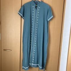 merlot 青緑 シャツワンピース 半袖のサムネイル