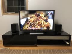 テレビボード　UV塗装:艶ブラック　幅1800のサムネイル