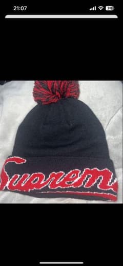 【supreme】New Era Script Cuff Beanie赤値下げ可のサムネイル