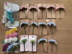 ペーパーフラワー、カスミワイヤー　結婚式　プレゼント装飾のサムネイル