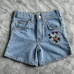 [희귀] 90s 빈티지 미키 키즈 디즈니 데님 팬츠