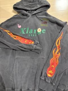 美品！Xlarge 90sグラフィックパーカー グレー 1991年のサムネイル