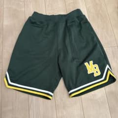 最終値下げ！MOBB ショートパンツ ハーフパンツ バスケットパンツグリーン Lのサムネイル
