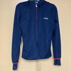 FILA フード付きジャージジャケット UV M ネイビーのサムネイル