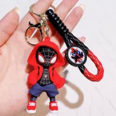 Spider-Man Hoodie Red Keychain Strap
