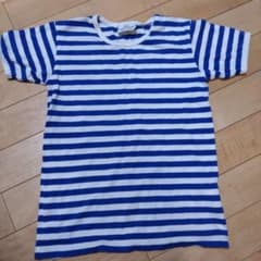 marimekko キッズ ボーダー 半袖Tシャツ 116-122のサムネイル