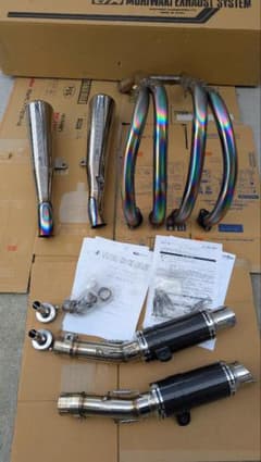 【モリワキ車検対応・保証書付き】チタンフルエキゾーストマフラーメガホン2本出し モリワキ車検対応・保証書付き】チタンフルエキゾーストマフラー