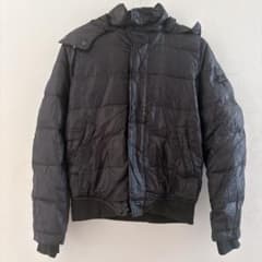☆DIESEL【XS】ディーゼル ダウンジャケット 黒 フェイクファー レア 