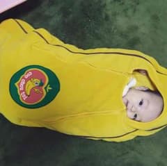 バナナ おくるみ 1度使用♡ 防寒 50 60 70のサムネイル