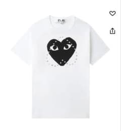 プレイコムデギャルソン スタッズ ブラックハートTシャツ Sサイズのサムネイル