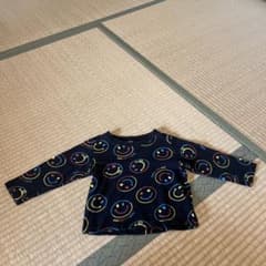 SMILEY FACE 長袖カットソー 90cm ブラックのサムネイル