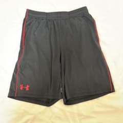 UNDER ARMOUR バスケットボールパンツ ブラック レッド LGのサムネイル