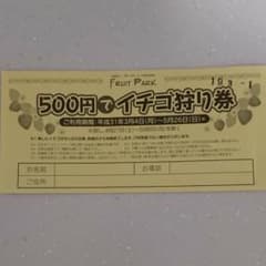 みっちゃん☆様専用、イチゴ狩り券一枚のサムネイル