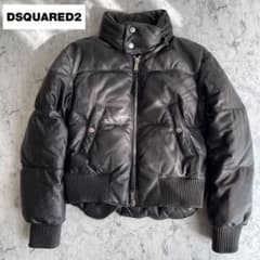 ディースクエアード レザー ダウン ライダース  ジャケット 40 Dsquared2 ディースクエアード レザー ライダースジャケット - FARFETCH
