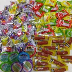 アミューズメントお菓子　100個　あわだま　カルパス　フルーツあめ　ゼリーのサムネイル