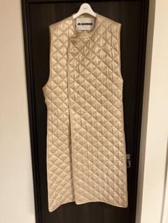 JIL SANDER キルティングベスト ベージュ - メルカリ