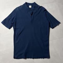極上生地】ANATOMICA アナトミカ ニットポロシャツ ブルー系 3 L 
