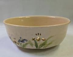 菖蒲絵 菓子器 吉村楽入 楽焼 楽入窯 萬福堂 五月 八ツ橋 菖蒲 菓子鉢 白楽 菖蒲絵 菓子器 吉村楽入 楽焼 楽入窯 萬福堂 五月 八ツ橋 菖蒲 菓子鉢