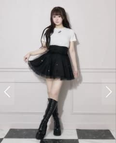 pium リボンビジュードーリーフレアスカート ブラック ピウム - メルカリ