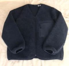 未使用品‼︎ UNIQLO U フリースカーディガン NAVY Sのサムネイル