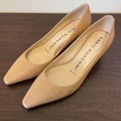 ファビオルスコーニ パンプス ポインテッドトゥー ベージュ 38 24 24.5