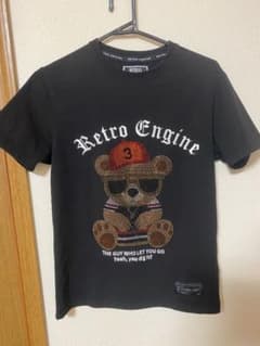RETRO ENGINE ラインストーン ベア Tシャツのサムネイル
