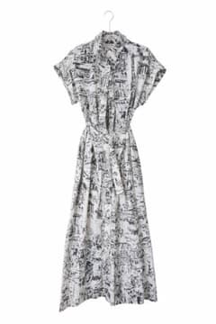 【美品】Dior トワルドゥジュイ シャツワンピース シルク混 ベルト付のサムネイル
