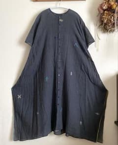 ヨーガンレール 綿ロングワンピース グレー系 - メルカリ