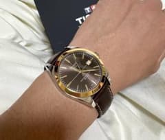 ティソジェントルマン　18金ベゼル　ブラウンダイヤルのサムネイル