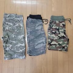 迷彩柄 ハーフパンツ 3点セットまとめ売りのサムネイル