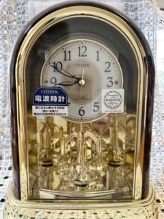 CITIZEN 電波置時計 スワロフスキー装飾 回転飾り付き - 4