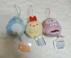 すみっコぐらし ゴムひも付きマスコット Part5 3種セットのサムネイル