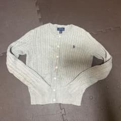 POLO RALPH LAUREN ケーブルニットカーディガン グレー Mのサムネイル