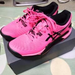 け*い様 asics テニスシューズ ゲルレゾリューション9 ショッキングピンク ASICSゲルレゾリューション9AC ピンク テニスシューズ - メルカリ