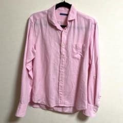 J.FERRY MEN ピンク リネン長袖シャツMサイズのサムネイル