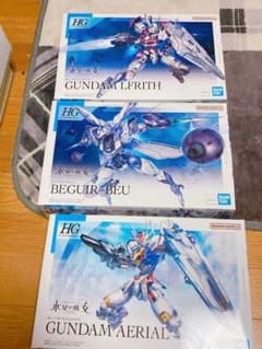 ガンプラまとめ売り　水星の魔女　ガンダムルブリス　ベギルベウ　ガンダムエアリアルのサムネイル