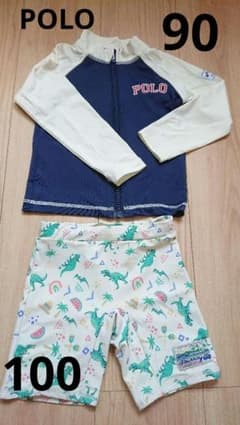 Polo 子供用水着セット ネイビー/イエロー　90 100のサムネイル