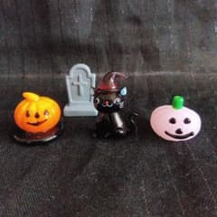 ガラス細工 ハロウィンかぼちゃと黒ネコ - メルカリ