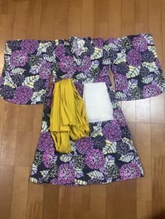 petit main 110cm 紫陽花柄 浴衣のサムネイル